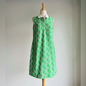 Melly M Green Mini Dress with Pink and White Details